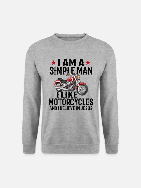 Motorcycling Motorbike Racing Biking Motocross Rac - Unisex Pullover - Weißgrau meliert