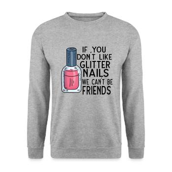 Nail Tech Nail Technician Manicurist Nails Artist - Unisex Pullover - Weißgrau meliert - Vorne - Alina (178cm) & Michal (187cm)
