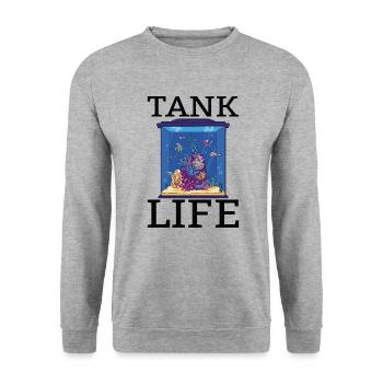 Aquaristic Aquarium Keeper Fishkeeper Eau salée - Sweat-shirt Unisexe - gris chiné - Devant - Alina (178cm) & Michal (187cm)