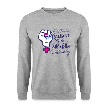 Feminism Empowerment Pro-choice Pro Abortion - Unisex Sweatshirt - salt & pepper - Front - Alina (178cm) & Michal (187cm)