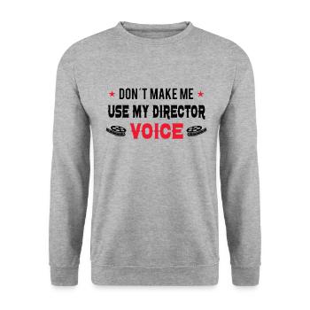 writer producer actor director filmmaker - Unisex Pullover - Weißgrau meliert - Vorne - Alina (178cm) & Michal (187cm)