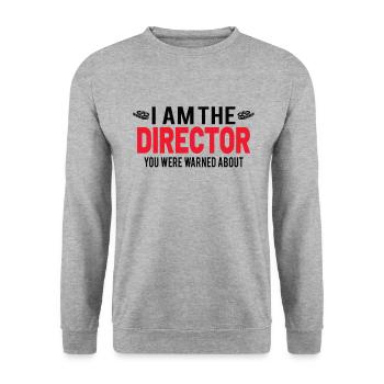 writer producer actor director filmmaker - Unisex Pullover - Weißgrau meliert - Vorne - Alina (178cm) & Michal (187cm)