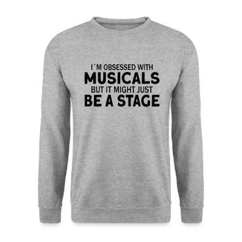 Professeur de théâtre Professeur d’art dramatique - Sweat-shirt Unisexe - gris chiné - Devant - Alina (178cm) & Michal (187cm)