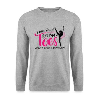 Ballet Ballerine Danse Danseuse Danse Ballet Cadeau - Sweat-shirt Unisexe - gris chiné - Devant - Alina (178cm) & Michal (187cm)