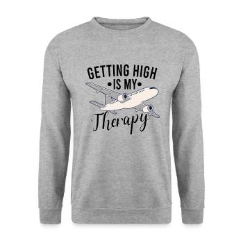 Pilote Aviation Avion Ligne Futurs Pilotes - Sweat-shirt Unisexe - gris chiné - Devant - Alina (178cm) & Michal (187cm)