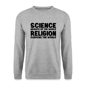 Atheist Atheism Anti-religion Securalism God - Unisex Sweatshirt - salt & pepper - Front - Alina (178cm) & Michal (187cm)