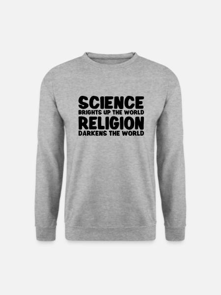 Atheist Atheismus Anti-religion Securalism God - Unisex Pullover - Weißgrau meliert