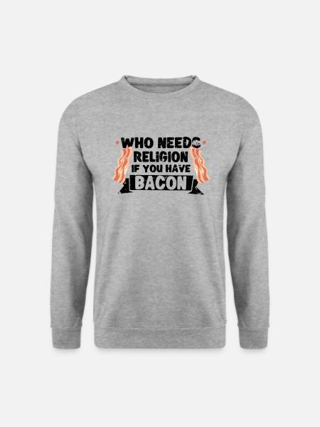 Atheist Atheismus Anti-religion Securalism God - Unisex Pullover - Weißgrau meliert