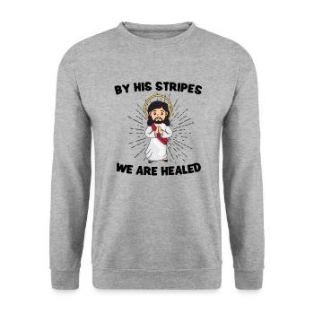 Jésus Christianisme Dieu Prière Prière Pasteur - Sweat-shirt Unisexe - gris chiné - Devant - Alina (178cm) & Michal (187cm)