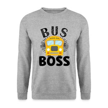 Schulbusfahrer Sei Nett Zum Schulbusfahrer - Unisex Pullover - Weißgrau meliert - Vorne - Alina (178cm) & Michal (187cm)