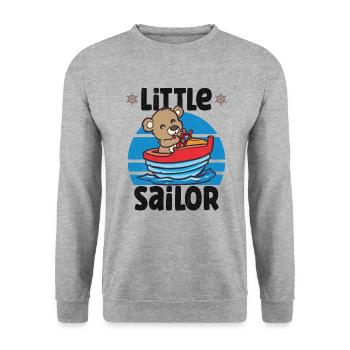 Voilier Voilier Bateau Kid Enfant Yacht Bateau - Sweat-shirt Unisexe - gris chiné - Devant - Alina (178cm) & Michal (187cm)