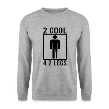 Handicapped Wheelchair Cyborg Leg Arm Amputee - Unisex Pullover - Weißgrau meliert - Vorne - Alina (178cm) & Michal (187cm)