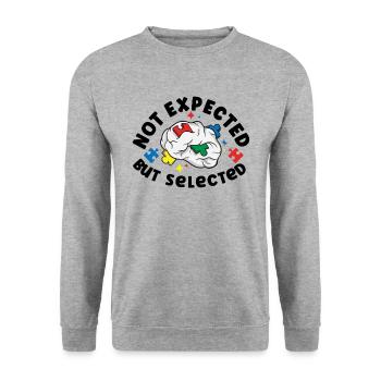 Autism Awareness Autism Disease Autistic Gift - Unisex Pullover - Weißgrau meliert - Vorne - Alina (178cm) & Michal (187cm)