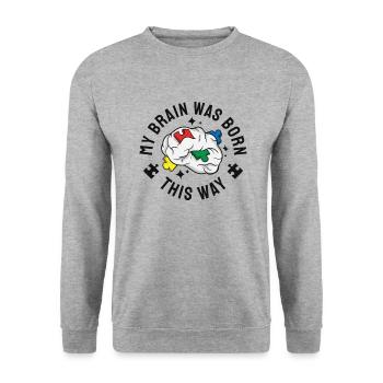 Autism Awareness Autism Disease Autistic Poison - Unisex Sweatshirt - salt & pepper - Front - Alina (178cm) & Michal (187cm)