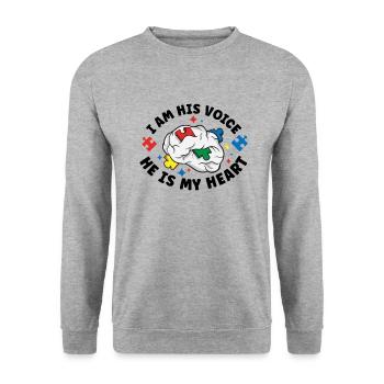 Autism Awareness Autism Disease Autistic Gift - Unisex Pullover - Weißgrau meliert - Vorne - Alina (178cm) & Michal (187cm)