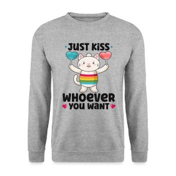 Lgbtq Transgender Gay Lesbian Feminismus Feminist - Unisex Pullover - Weißgrau meliert - Vorne - Alina (178cm) & Michal (187cm)