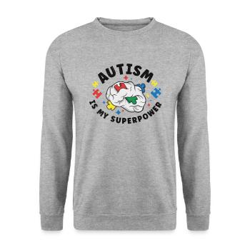 Autism Awareness Autism Disease Autistic Gift - Unisex Pullover - Weißgrau meliert - Vorne - Alina (178cm) & Michal (187cm)