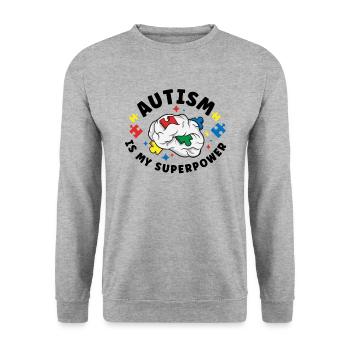 Autism Awareness Autism Disease Autistic Gift - Unisex Pullover - Weißgrau meliert - Vorne - Alina (178cm) & Michal (187cm)