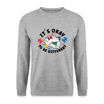 Autism Awareness Autism Disease Autistic Gift - Unisex Pullover - Weißgrau meliert - Vorne - Alina (178cm) & Michal (187cm)