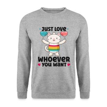 Lgbtq Transgender Gay Lesbian Feminismus Feminist - Unisex Pullover - Weißgrau meliert - Vorne - Alina (178cm) & Michal (187cm)