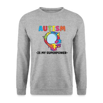Autism Awareness Autism Disease Autistic Gift - Unisex Pullover - Weißgrau meliert - Vorne - Alina (178cm) & Michal (187cm)