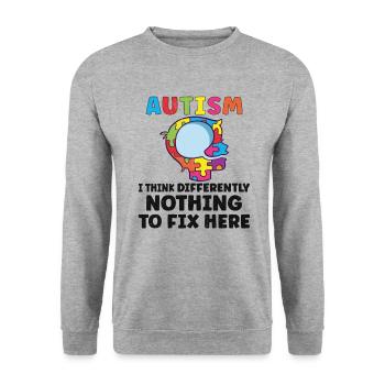 Autism Awareness Autism Disease Autistic Gift - Unisex Pullover - Weißgrau meliert - Vorne - Alina (178cm) & Michal (187cm)