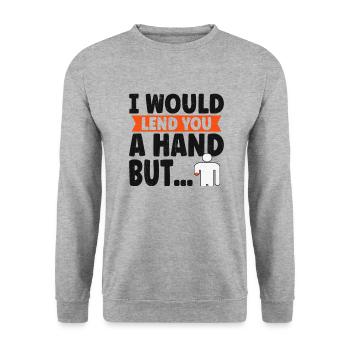 Hand Arm Amputee Assembly Required Amputation - Unisex Sweatshirt - salt & pepper - Front - Alina (178cm) & Michal (187cm)