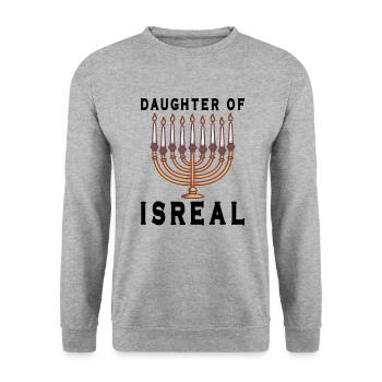 Israelite Jew Israelite Heritage Jewish Israel Jew - Unisex Sweatshirt - salt & pepper - Front - Alina (178cm) & Michal (187cm)