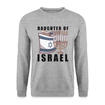 Israelite Jew Israelite Heritage Jewish Israel Jew - Unisex Sweatshirt - salt & pepper - Front - Alina (178cm) & Michal (187cm)