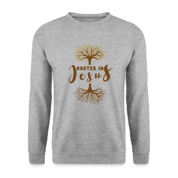 Jesus Christianity God Praying Prayer Pastor - Unisex Pullover - Weißgrau meliert - Vorne - Alina (178cm) & Michal (187cm)