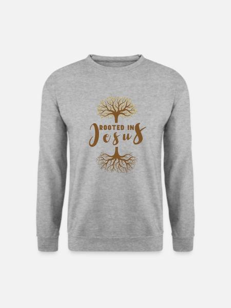 Jesus Christianity God Praying Prayer Pastor - Unisex Pullover - Weißgrau meliert