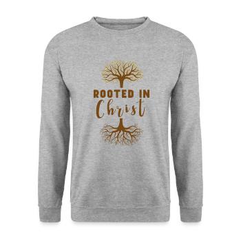 Jesus Christianity God Praying Prayer Pastor - Unisex Sweatshirt - salt & pepper - Front - Alina (178cm) & Michal (187cm)