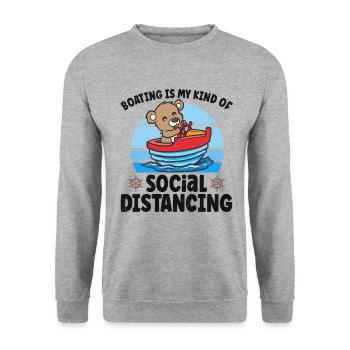 Voilier Voilier Bateau Kid Enfant Yacht Bateau - Sweat-shirt Unisexe - gris chiné - Devant - Alina (178cm) & Michal (187cm)