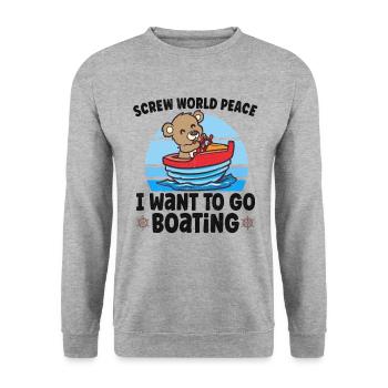Voilier Voilier Bateau Kid Enfant Yacht Bateau - Sweat-shirt Unisexe - gris chiné - Devant - Alina (178cm) & Michal (187cm)