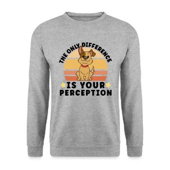DOG RESCUE ANIMAL RIGHTS RESCUE DOG ADOPTION - Unisex Pullover - Weißgrau meliert - Vorne - Alina (178cm) & Michal (187cm)