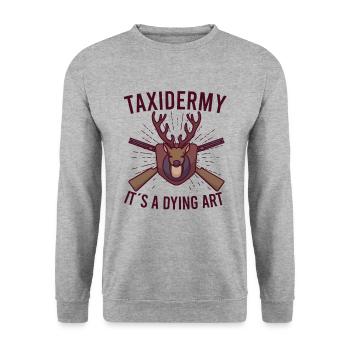 Drôle de taxidermiste taxidermie trophée de chasse - Sweat-shirt Unisexe - gris chiné - Devant - Alina (178cm) & Michal (187cm)