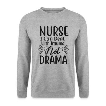 Infirmière Infirmière Infirmière Clinique Paramédicale - Sweat-shirt Unisexe - gris chiné - Devant - Alina (178cm) & Michal (187cm)