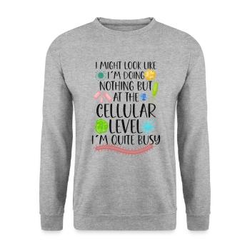 Microbiologiste Laboratoire de microbiologie Staphylocoque Biologie - Sweat-shirt Unisexe - gris chiné - Devant - Alina (178cm) & Michal (187cm)