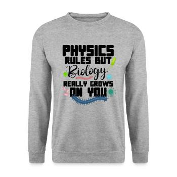 Microbiologist Microbiology Lab Staph Biology - Unisex Pullover - Weißgrau meliert - Vorne - Alina (178cm) & Michal (187cm)
