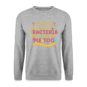Microbiologist Microbiology Lab Staph Biology - Unisex Sweatshirt - salt & pepper - Front - Alina (178cm) & Michal (187cm)