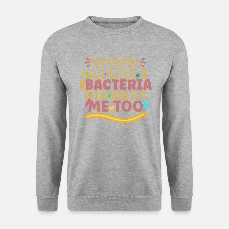 Microbiologist Microbiology Lab Staph Biology - Unisex Pullover - Weißgrau meliert