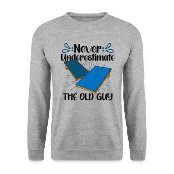 Cornhole Throwing Cornhole joueur Amoureux de Cornhole - Sweat-shirt Unisexe - gris chiné - Devant - Alina (178cm) & Michal (187cm)