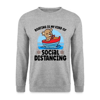Voilier Voilier Bateau Kid Enfant Yacht Bateau - Sweat-shirt Unisexe - gris chiné - Devant - Alina (178cm) & Michal (187cm)