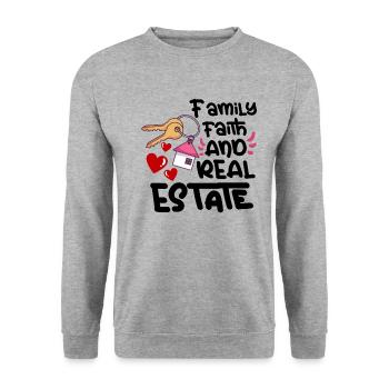 Real Estate Agent Realtor Home Closing Investor - Unisex Sweatshirt - salt & pepper - Front - Alina (178cm) & Michal (187cm)