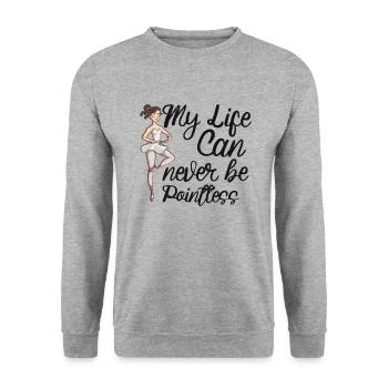Ballet Ballerine Danse Danse Danse Ballet Cadeau - Sweat-shirt Unisexe - gris chiné - Devant - Alina (178cm) & Michal (187cm)