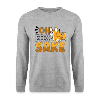 Fox lovers Foxes Love red fox Cuter - Unisex Sweatshirt - salt & pepper - Front - Alina (178cm) & Michal (187cm)