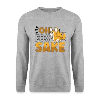 Fox lovers Foxes Love red fox Cuter - Unisex Sweatshirt - salt & pepper - Front - Alina (178cm) & Michal (187cm)