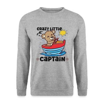 Voilier Voilier Bateau Kid Enfant Yacht Bateau - Sweat-shirt Unisexe - gris chiné - Devant - Alina (178cm) & Michal (187cm)