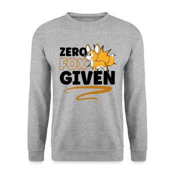 Fox lovers Foxes Love red fox Cuter - Unisex Sweatshirt - salt & pepper - Front - Alina (178cm) & Michal (187cm)