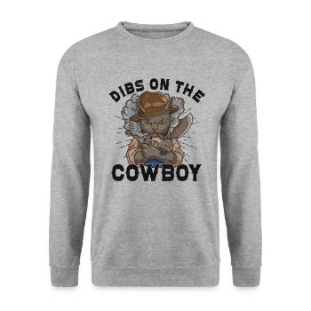 Cowboy Barn Bull Rider Rodeo Country Western - Sweat-shirt Unisexe - gris chiné - Devant - Alina (178cm) & Michal (187cm)